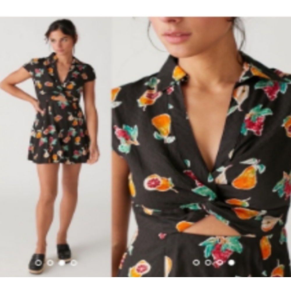 Urban Outfitters Harlow Twist Front Mini Dress